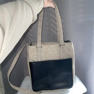 Herschel Supply Orion Tote Bag Tan Black Nylon Handbag Purse Shoulder Bag NWOT